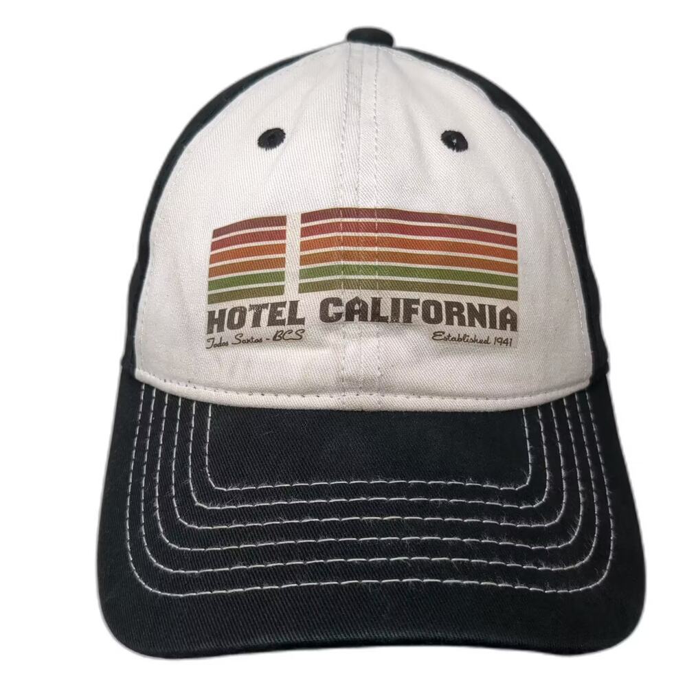 Explosion Hotel California Baseball Cap Black White OS Slideback Cotton Hat